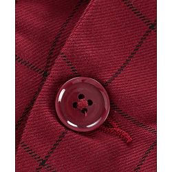 Babyhug Full Sleeves Party Wear Blazer Checks - Red