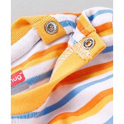 Babyhug Full Sleeves T-Shirts Stripes and Text Print Pack of 2 - Multicolour