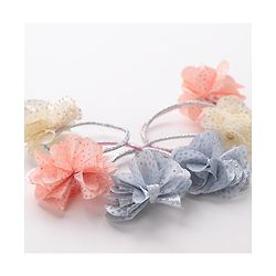 Babyhug Flower Applique Rubber Bands Pack of 6 - Multicolor