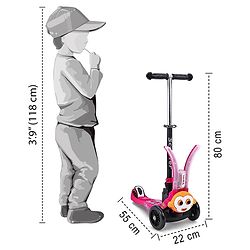 Babyhug Celerity Kids Kick Scooter - Pink