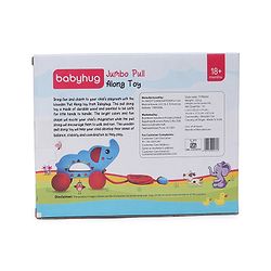 Babyhug Wooden Elephant Pull-Along Toy | Non-Toxic Walker Toy for Babies | Encourages Early Walking, Balance & Coordination | Safe & Durable | Ideal Birthday Gift | Blue | BIS Certified