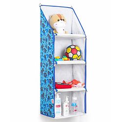 Babyhug Multipurpose Foldable Hanging Organizer Jungle Baby Print - Blue