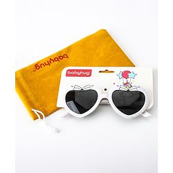 Babyhug Kids Sunglasses Heart Shaped Free Size - White