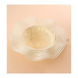 Babyhug Straw Hat With Bow - Cream