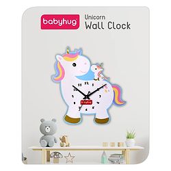 Babyhug Unicorn Wall Clock - White