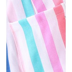Babyhug Sleeveless 100% Cotton Striped Frock - Multicolor