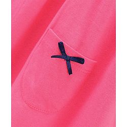 Babyhug 100% Cotton Full Sleeves Frocks Text Print Pack of 2 - Pink Turquoise