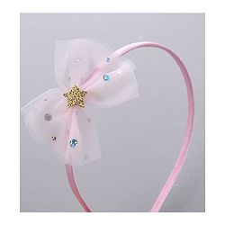 Babyhug Free Size Bow Applique Hair Accessories Set of 3 - Pink