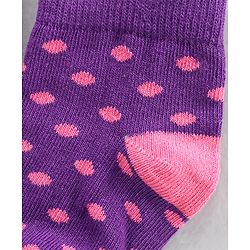 Cute Walk by Babyhug Cotton Knit Regular Length Antibacterial Socks Multi Design Pack Of 3 - Multicolour