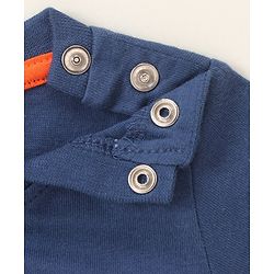 Babyhug Half Sleeves Tee & Shorts Birds - Navy Orange