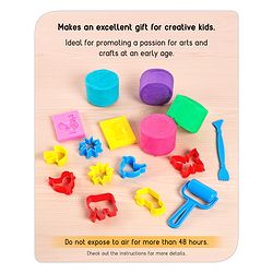 Babyhug My Fun Jumbo Dough Kit Fluorescent Colors with 12 Tools Pack of 6 - 720 g