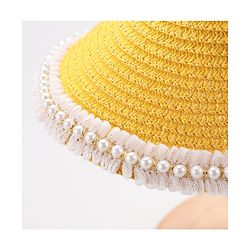 Babyhug Crochet work Straw Hats With Bow - Yellow