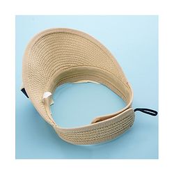 Babyhug Bow Design Straw Hat Beige - Diameter 16 cm