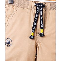 Babyhug Full Length Solid Color Trouser - Beige