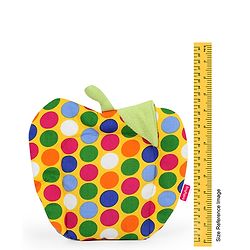 Babyhug Rai (Mustard) Seed Filling Pillow Fruit Shape Polka Dots Print - Yellow