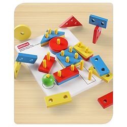 Babyhug Sort n Play Montessori Wooden Shape Sorter 22 Pieces - Multicolour
