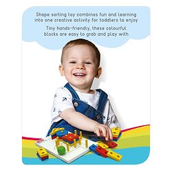 Babyhug Sort n Play Montessori Wooden Shape Sorter 22 Pieces - Multicolour