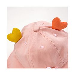 Babyhug Cotton Bucket Hats Embroidered Pink - Diameter 15 cm