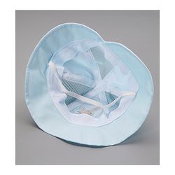 Babyhug Cotton Bucket Hats Rabbit Embroidered Blue - Diameter 16 cm