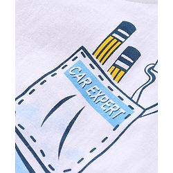 Babyhug Half Sleeves T-Shirt Tools Print - White