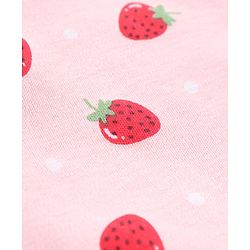 Babyhug Half Sleeves 100% Cotton Vests Dot And Strawberry Print Pack Of 3 - Red Pink Green