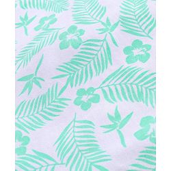 Babyhug Half Sleeves Striped Tees with Leaf Print - Blue Peach Green