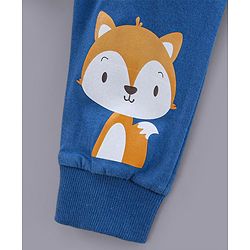 Babyhug Full Length Cotton Lounge Pants Pack of 3 - Blue Orange White