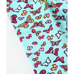 Babyhug Full Length Leggings Butterfly Print - Blue