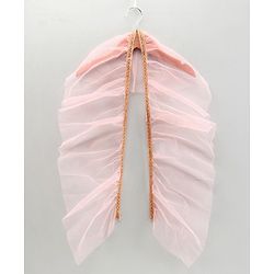 Babyhug Sleeveless Embroidered Choli Lehenga and Dupatta Set with Sequins - Yellow Peach - 18-24m Yellow