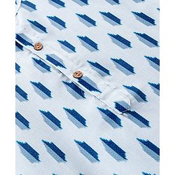Babyhug Full Sleeves Cotton Kurta & Pyjama Set Printed - Navy Blue