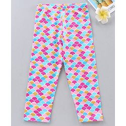 Babyhug Knit Leggings Scales Print - Multicolor