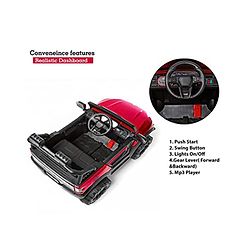 Babyhug Battery Operated Ride on Jeep With Light & Music - Red| Magic Swing Mode| Forward & Backward Operation| Openable Doors| Realistic Design| Wide Comfortable Seat| Rechargeable Battery| MP3 Player & Aux Facility