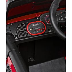 Babyhug Battery Operated Ride on Jeep With Light & Music - Red| Magic Swing Mode| Forward & Backward Operation| Openable Doors| Realistic Design| Wide Comfortable Seat| Rechargeable Battery| MP3 Player & Aux Facility