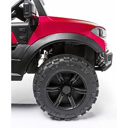 Babyhug Battery Operated Ride on Jeep With Light & Music - Red| Magic Swing Mode| Forward & Backward Operation| Openable Doors| Realistic Design| Wide Comfortable Seat| Rechargeable Battery| MP3 Player & Aux Facility