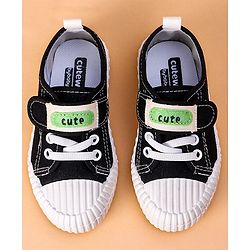 Cute Walk by Babyhug Casual Shoes with Patch - Black