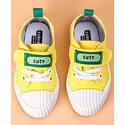 Cute Walk by Babyhug Casual Shoes with Patch - Yellow