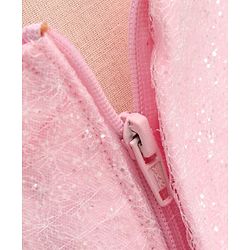 Babyhug Sleeveless Fit and Flare Embellished Party Frock with Corsage - Pink