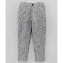 Babyhug Full Sleeves Party Suit With Bow - Grey