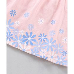 Babyhyg Singlet Top With Graphics & Smocking Detailing Floral Print - Pink