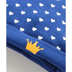 Babyhug 100% Cotton Cap Mittens & Booties Blue - Diameter 10 cm
