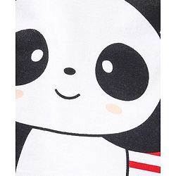 Babyhug Full Sleeves Tee & Pajama Set Panda Print - Red