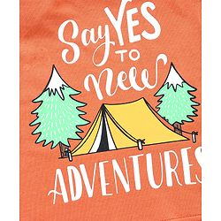 Babyhug Sleeveless T-Shirt Text Print - Orange