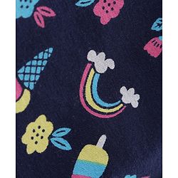 Babyhug Three Fourth Length Lycra Leggings Pack of 3 - Multicolor