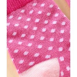 Cute Walk by Babyhug Ankle Length Antibacterial Socks Polka Dot Design Pack Of 3 - Pink Grey Violet