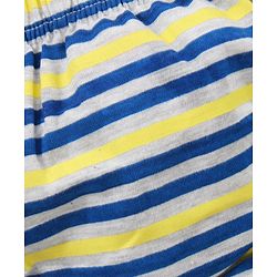 Babyhug Antibacterial Cotton Briefs Printed Pack of 3- Blue Yellow