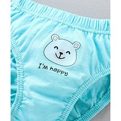 Babyhug Anti Bacterial Briefs Bear Print Pack of 3 - Blue