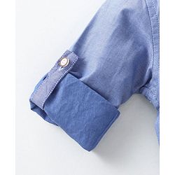 Babyhug Full Sleeves Solid Shirt - Blue