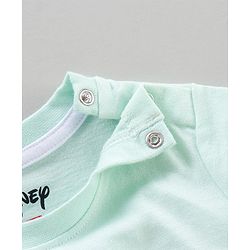 Babyhug Half Sleeves T-Shirt Mickey Print - Light Green