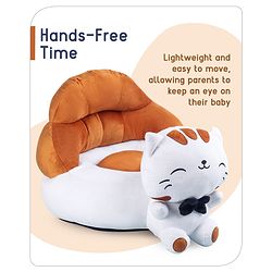 Babyhug Cat Shaped Soft Seat - Brown & White