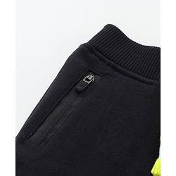 Babyhug Knit Shorts Text Print - Black